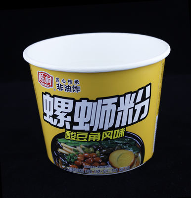 Contenedor de sopa de papas de comida para llevar con pasta instantánea desechable