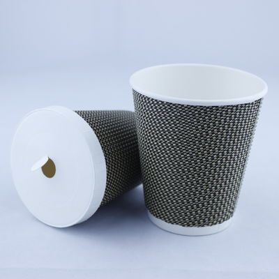 Taza de papel de café con tapa de una sola pared 360 ml