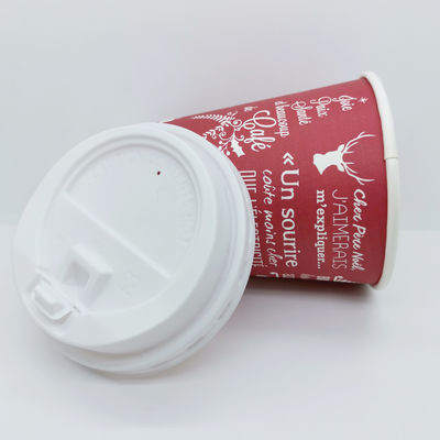 Taza de papel de café con tapa de una sola pared 360 ml
