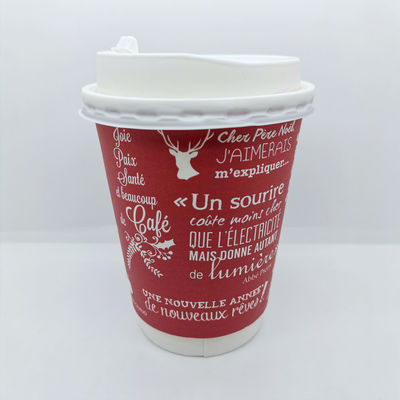 Taza de papel de café con tapa de una sola pared 360 ml