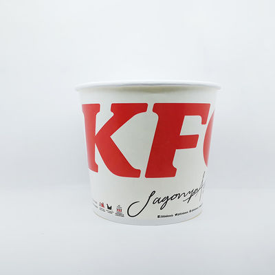 Calidad alimenticia baldes de papel desechables KFC taza de pollo 64 oz 85 oz 130 oz