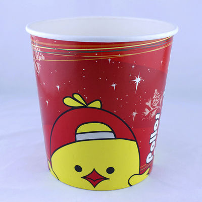 Cubo de papel de palomitas de maíz desechable