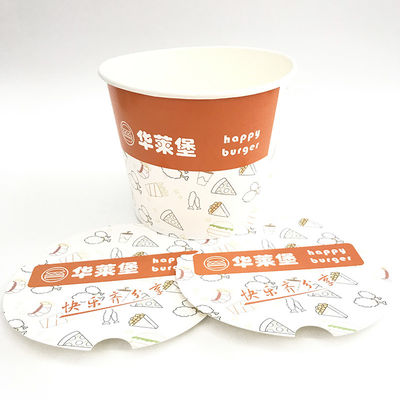 Cubo de comida de papel desechable de 4500 ml, cubo de pollo frito personalizado con tapa