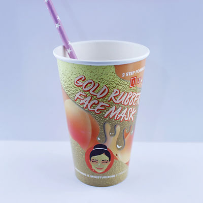 Taza de papel ondulado de pared única desechable impresa Kraft 8 Oz para café