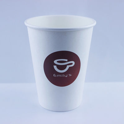 Copo de papel para beber caliente de PLA revestido con Kraft biodegradable de pared única