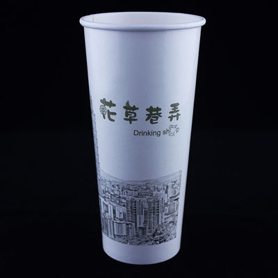 Tazas de café desechables blancas de 24 oz, bebidas calientes recicladas Tazas de papel ecológicas