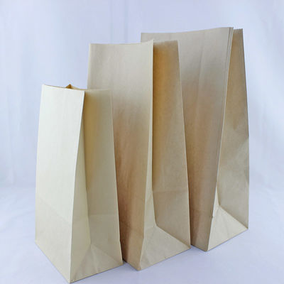 Impresión bolsas de papel revestidas con papel kraft sin asas Fondo cuadrado personalizado