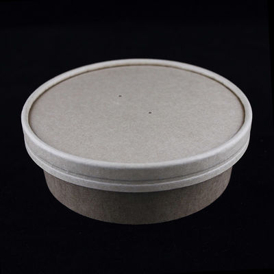Cuencos de ensalada de papel Kraft con tapas 500 ml Caja de embalaje de alimentos de impresión personalizada
