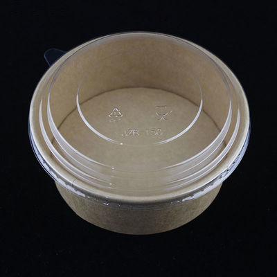 Contenedor de alimentos Envase de papel Kraft marrón, de pared única 750 ml Envase de ensalada Kraft