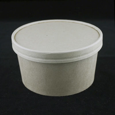 Cuencos de ensalada de papel ecológicos con tapas Contenedores de alimentos Kraft de 1000 ml