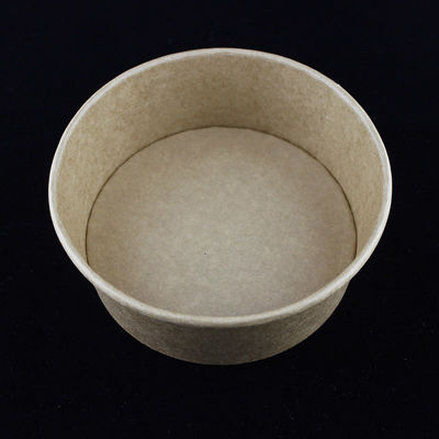 Ensalada Envases de papel kraft desechables con tapas Envases para llevar 1100ml