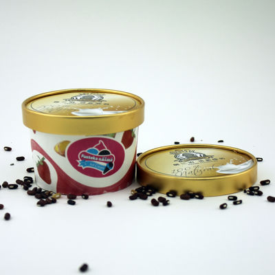 Contenedores de helados biodegradables a prueba de fugas con tapas