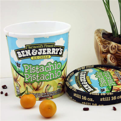 475 ml de taza de papel helado con tapa