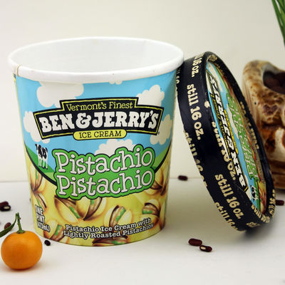 475 ml de taza de papel helado con tapa