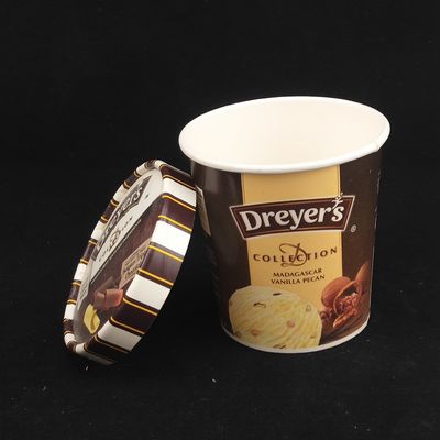 475 ml de taza de papel helado con tapa