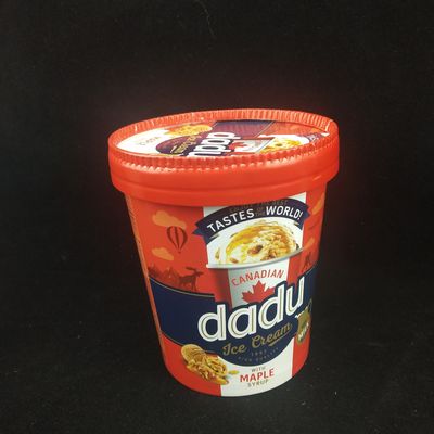 475 ml Biodegradable de helados con tapa, 520 ml de helados en papel