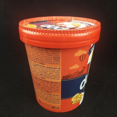 475 ml Biodegradable de helados con tapa, 520 ml de helados en papel