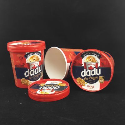 475 ml Biodegradable de helados con tapa, 520 ml de helados en papel