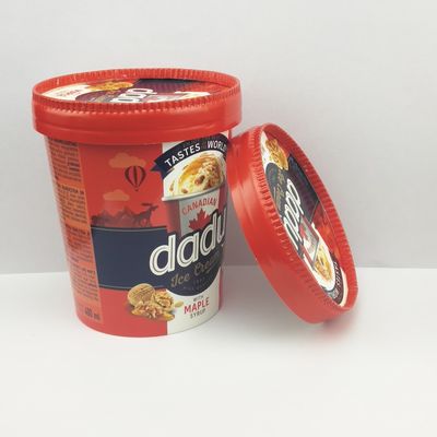 475 ml Biodegradable de helados con tapa, 520 ml de helados en papel