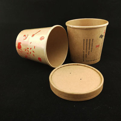 250 ml 8 oz Copas de sopa de papel reciclables para llevar Copas resistentes al calor