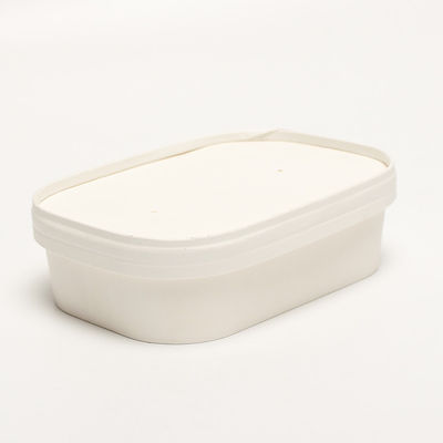 Envases de papel cuadrados ligeros para llevar Contenedor de alimentos desechables con tapas