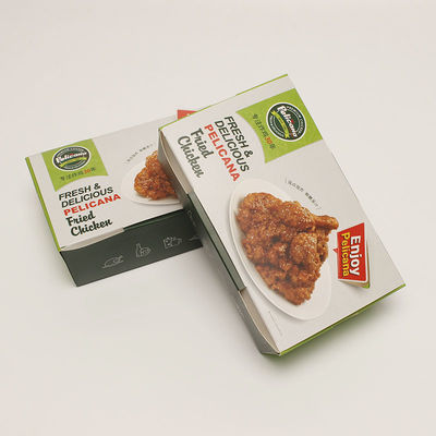 Embalaje de alimentos desechables Kraft Caja de envasado de bocadillos con barniz para llevar