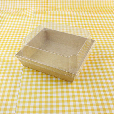 Envasado para llevar en la panadería Caja desechable compostable de 2 capas Kraft marrón