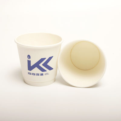 Impresión personalizada de tazas de papel de beber con tapa de PP 8 oz 250 ml desechable hueco