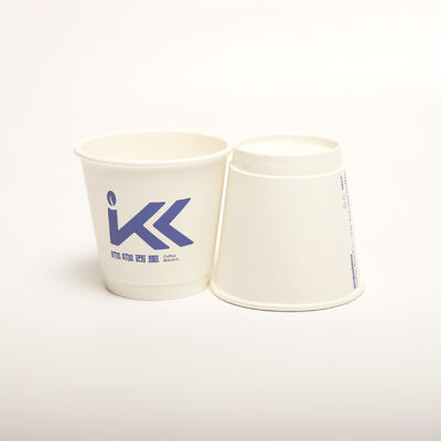 Impresión personalizada de tazas de papel de beber con tapa de PP 8 oz 250 ml desechable hueco