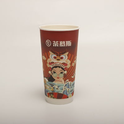 Tazas de papel de pared de doble ondulación compostables desechables para café caliente