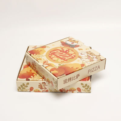 Caja de embalaje de comida desechable para pizza con logotipo 12 pulgadas 14 pulgadas 16 pulgadas