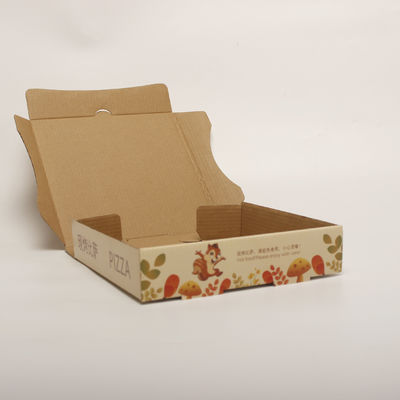 Caja de embalaje de comida desechable para pizza con logotipo 12 pulgadas 14 pulgadas 16 pulgadas