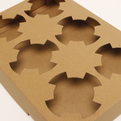 Caja de embalaje de panadería impresa personalizada Pad de taza de papel rectangular desechable