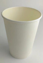 Bebidas Taza de papel con tapa de pared única 8 oz reciclable compostable