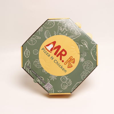 Cajas de pizzas de cartón ondulado de impresión aislante Contenedor de papel de panadería