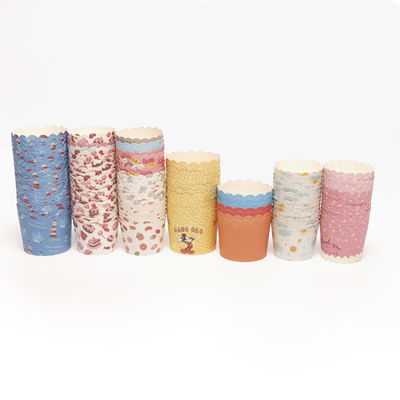 Tazas de papel para pasteles de grado alimenticio, caja de papel para pasteles de horneado compostable con logotipo