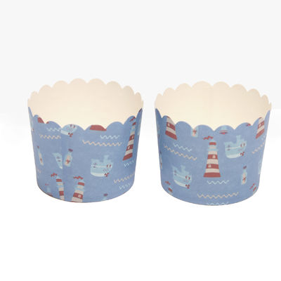 Tazas de papel para pasteles de grado alimenticio, caja de papel para pasteles de horneado compostable con logotipo