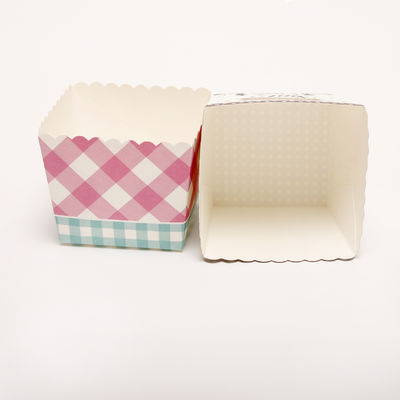 Caja de embalaje de panadería compostable Taza de pastel de papel cuadrada plegable con logotipo