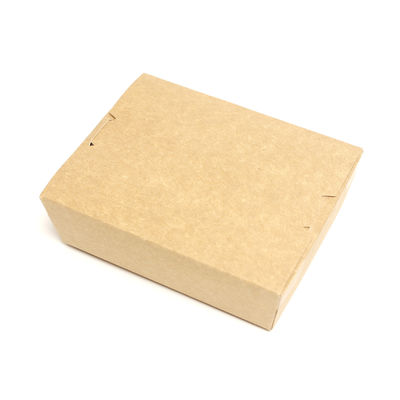 Caja de embalaje de comida rápida plegable Contenedor Kraft ecológico ligero