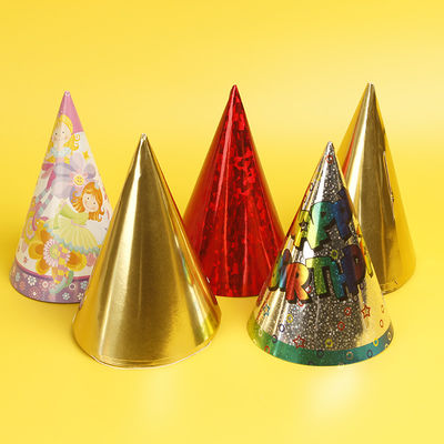 Sombrero de fiesta de cumpleaños de cono de papel Kraft para niños Cualquier festival reciclable