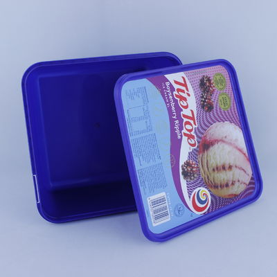 Tazas desechables de papel de helado de grado alimenticio con tapa bien sellada