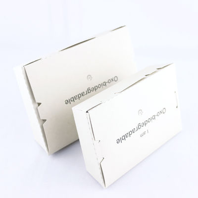 Caja de embalaje de alimentos desechables plegables ondulados Contenedor de papel blanco