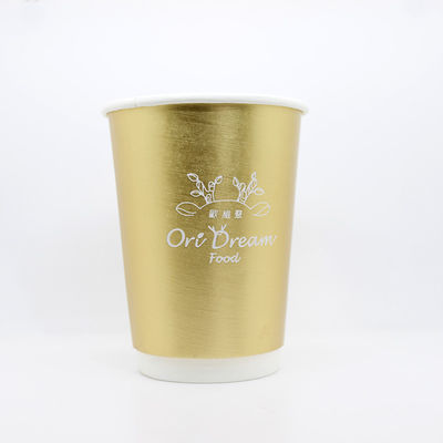 Taza de papel de bebida desechable redonda de 450 ml de peso ligero impresa a medida