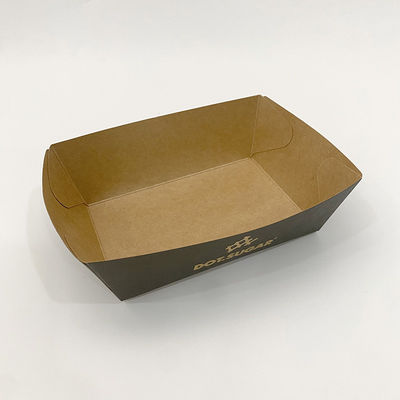 Envases de papel de comida en forma de barco, biodegradables y ecológicos