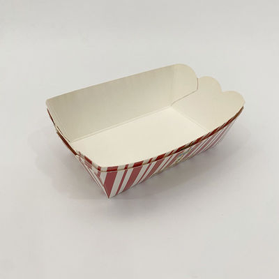 Envases de papel para comida para llevar Envases de embalaje de pasteles en forma de barco compostables