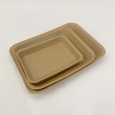 Envases de papel Kraft para alimentos en supermercados envases rectangulares de frutas y hortalizas