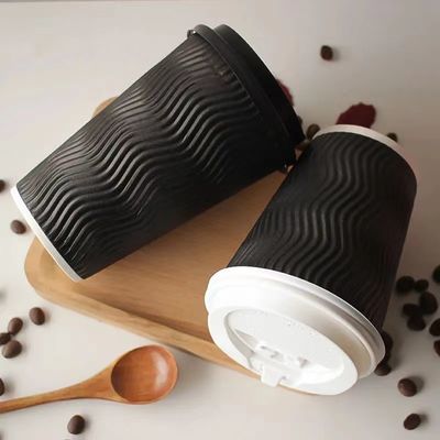 8 oz de taza de papel de pared doble de calidad alimentaria reciclable para actividades domésticas