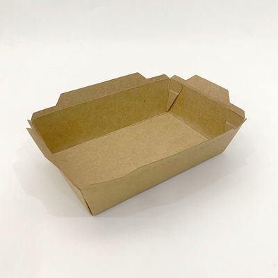 Envases de papel Kraft para alimentos, biodegradables y imprimibles para fritas de barbacoa