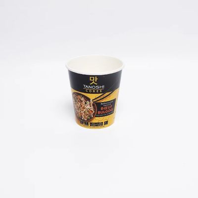Instant Noodle Bowl caja de comida de calidad alimentaria resistente al calor con cartón kraft sin lavado rojo
