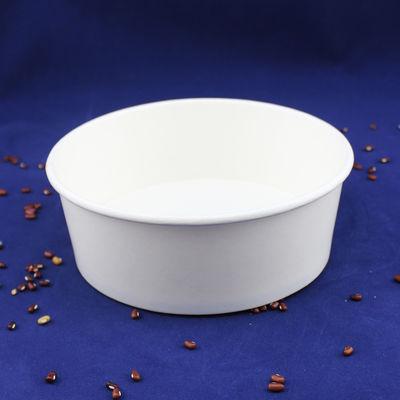 cuenco de ensaladas de papel artesanal desechable con taza de papel impreso y tapa para mascotas